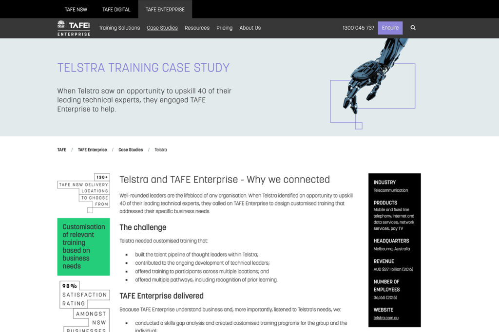 Case study page